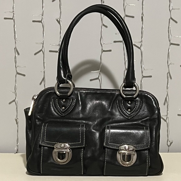 Marc Jacobs Handbags - Marc Jacobs Blake Black Calfskin Leather Satchel Bag